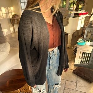 CHARCOAL WOMENS CÁRDIGAN